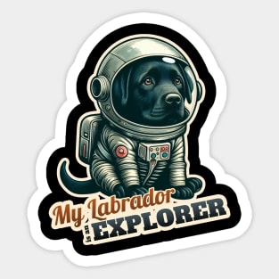 Astronaut Labrador Retriever Sticker